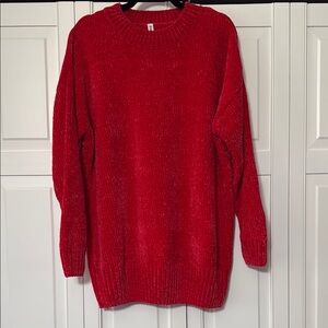 Zenana Outfitters Red Crew Neck Sweater